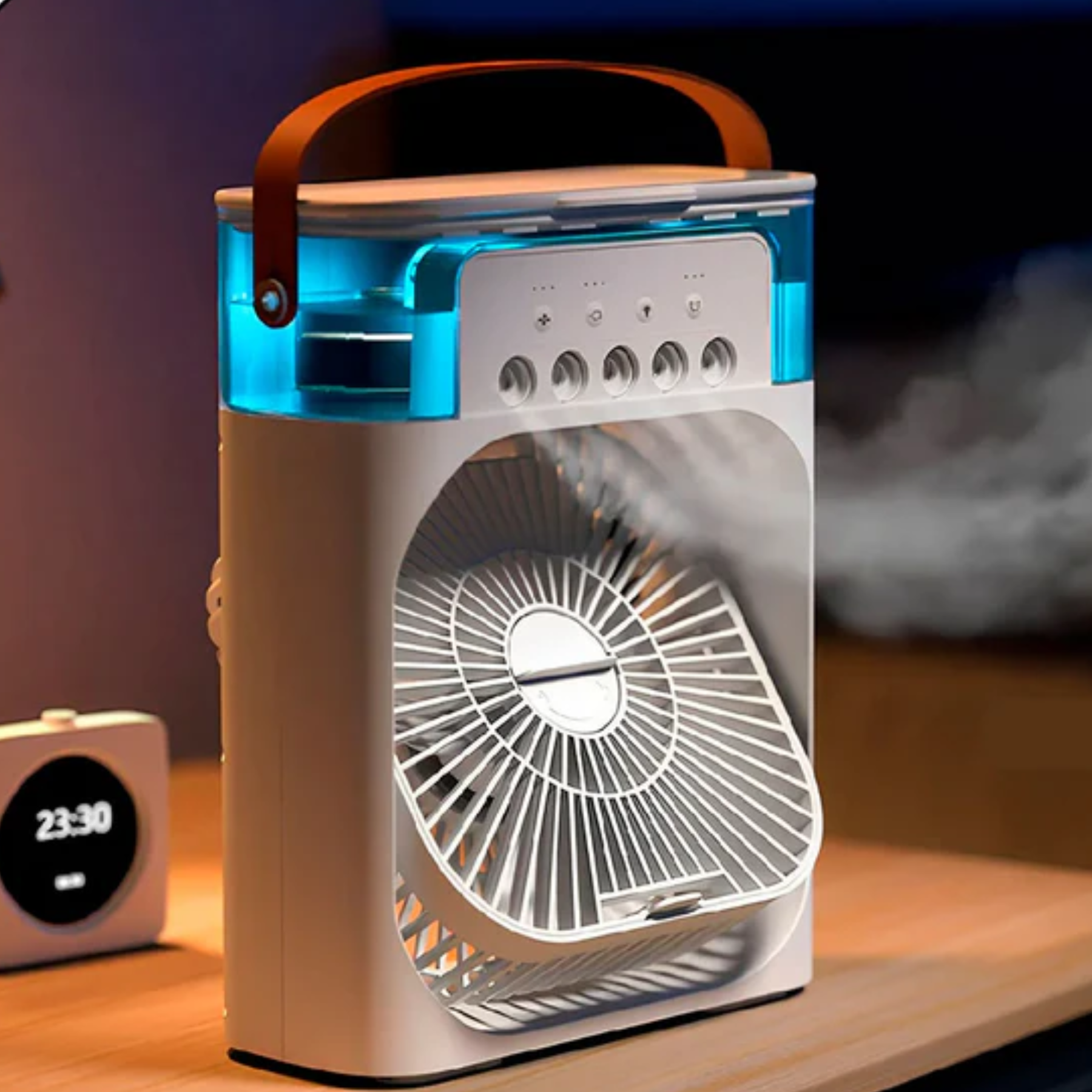 VENTILADOR PORTÁTIL CON HUMIDIFICADOR AIRE FRÍO